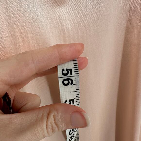 Vintage Slip Dress Small Pink Maxi Lingerie Nightgown Coquette Lace Made USA - Picture 8 of 9